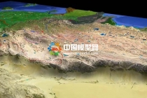 青藏高原地形地貌沙盤模型